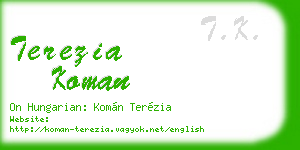 terezia koman business card